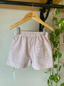 Short Thomas Listrado Rose 100% Algodão