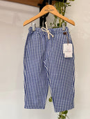 Calça Guri Do Campo Vichy Azul Roial 100% Algodão