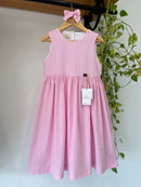 Vestido Lia Rosa Bebê 100% Algodão