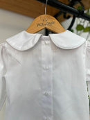 Bata Boneca Branco Manga Longa 100% Algodão