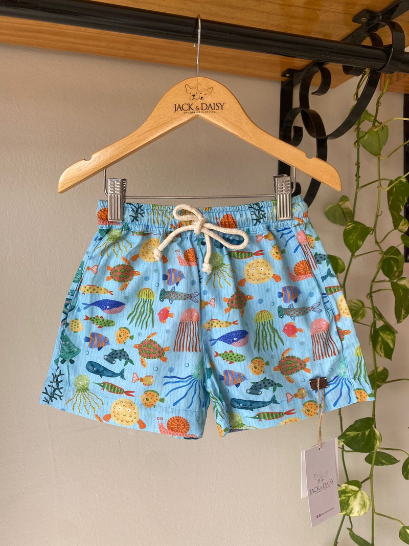 Short Thomas ''Fundo do Mar'' 100% Algodão