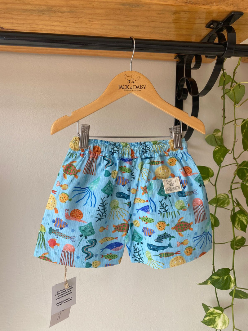Short Thomas ''Fundo do Mar'' 100% Algodão