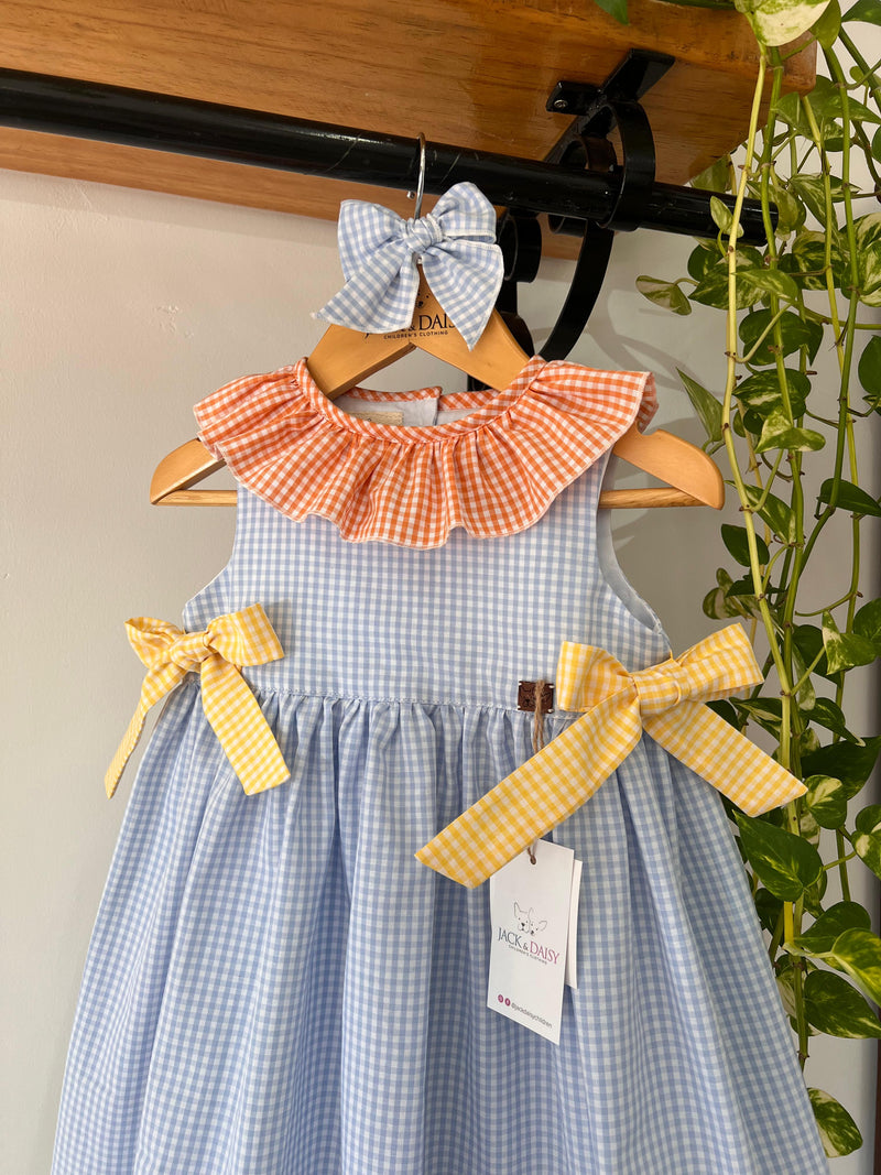 Vestido "Raio de Alegria" Vichy Colorido 100% Algodão