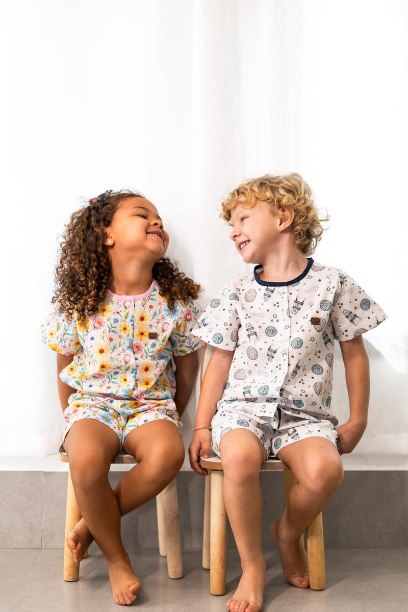 Pijama Jardim 100% Algodão