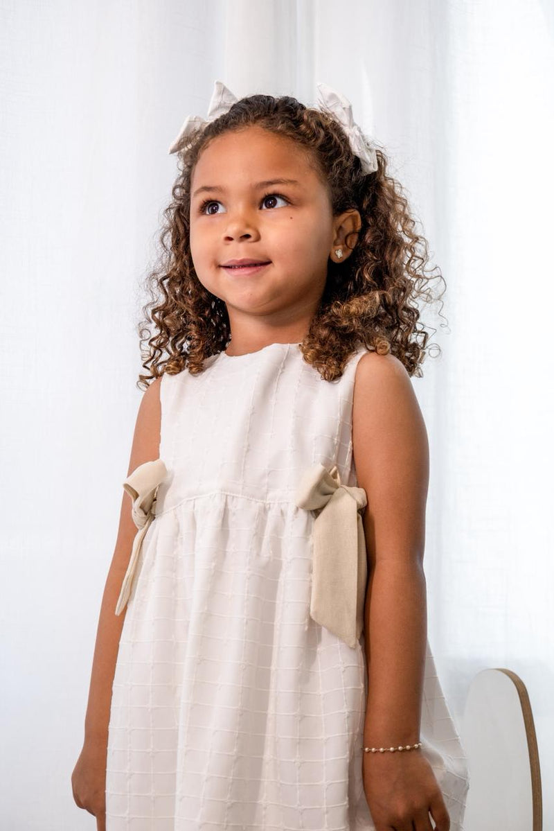 Vestido Clarisse 100% Algodão Bordado Off Whit