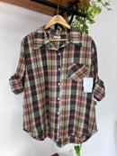 Camisa Mãe Oversized Flanelado Xadrez Sônia 100% algodão