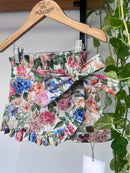 Short Saia Íris Floral 100% Algodão - Coleção Amor que Nutre