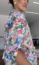 Camisa Flora Floral 100 % Algodão - Coleção Amor que Nutre