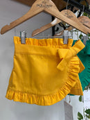 Short Filha Regras Invertidas Amarelo 100% Algodão