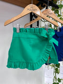 Short Filha Regras Invertidas Verde 100% Algodão