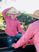 Camisa Mini Cowboy Unissex Vichy Vermelho 100% Algodão