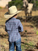 Camisa Mini Cowboy Unissex Flanelado Xadrez Marc 100% Algodão