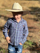 Camisa Mini Cowboy Unissex Flanelado Xadrez Marc 100% Algodão