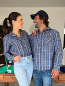 Camisa Pai Cowboy Flanelado Xadrez Marc 100% algodão