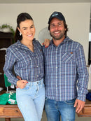 Camisa Estruturada Feminina Flanelado Xadrez Marcela 100% algodão