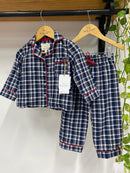 Pijama Infantil Social Flanelado Xadrez Mirella 100% Algodão