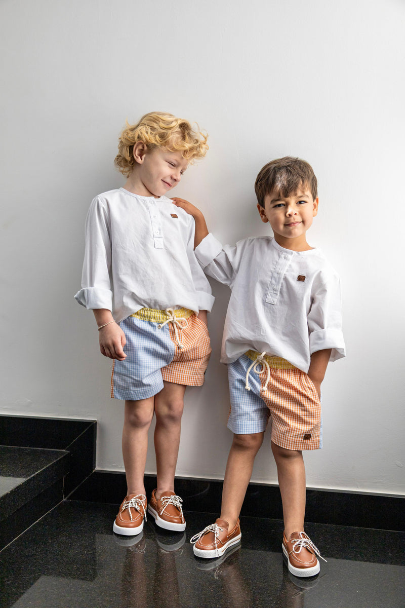 Bata Miguel Manga Longa Branca 100% Algodão