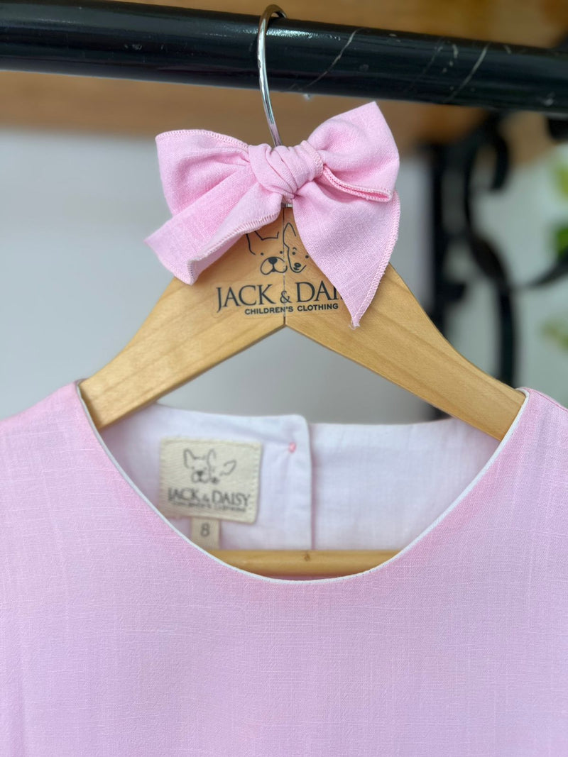 Vestido Lia Rosa Bebê 100% Algodão