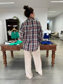 Camisa Mãe Oversized Flanelado Xadrez Sônia 100% algodão