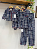 Pijama Infantil Social Flanelado Xadrez Mirella 100% Algodão